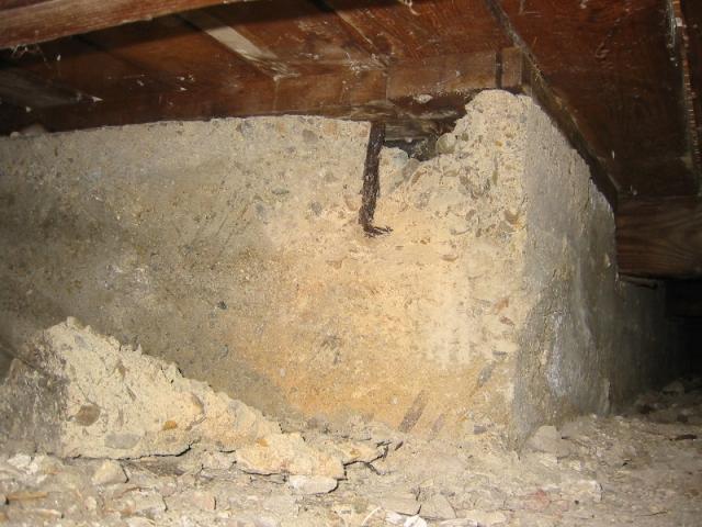 Exposed foundation anchor bolt