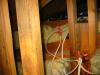 Open-spliced wiring in attic- Fire hazard